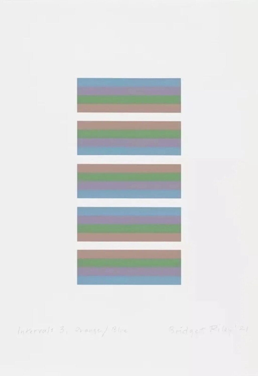 Intervals 3 (Orange/Blue) Bridget Riley