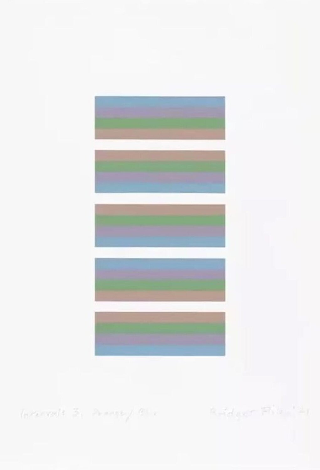 Intervals 3 (Orange/Blue) Bridget Riley