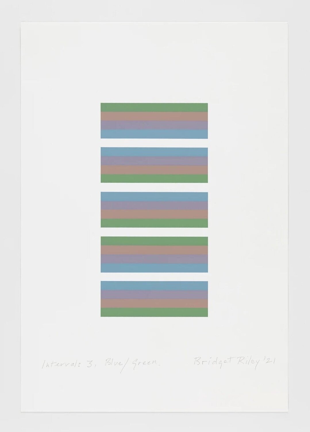 Intervals 3 (Blue / Green) Bridget Riley