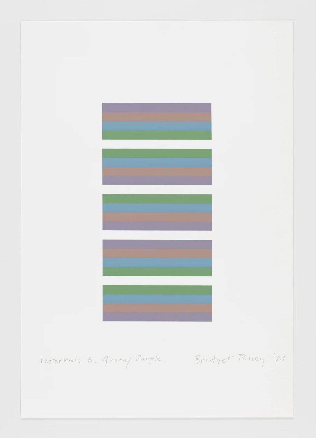 Intervals 3 (Green / Purple) Bridget Riley