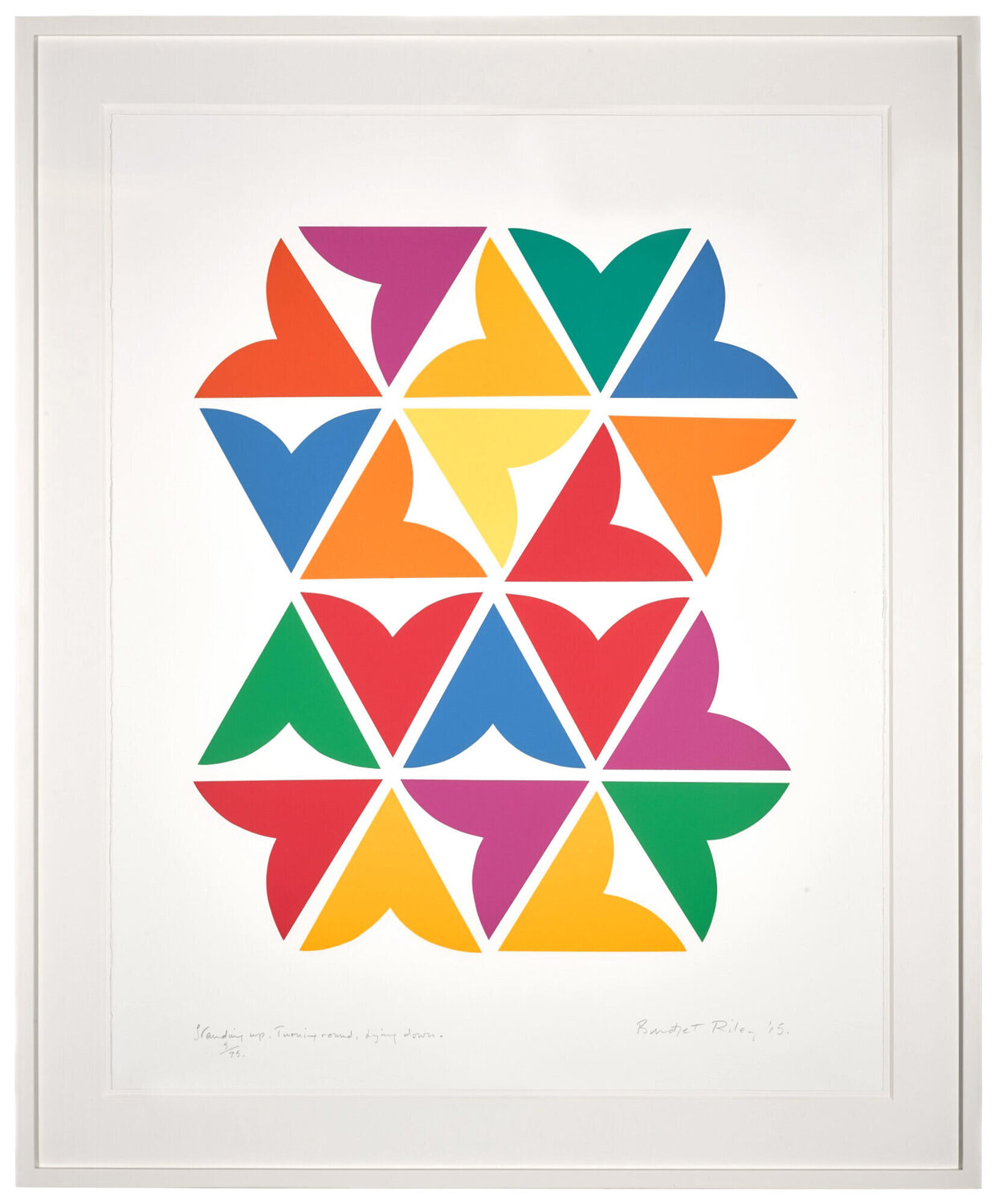 Standing Up, Turning Round, Lying Down Bridget Riley