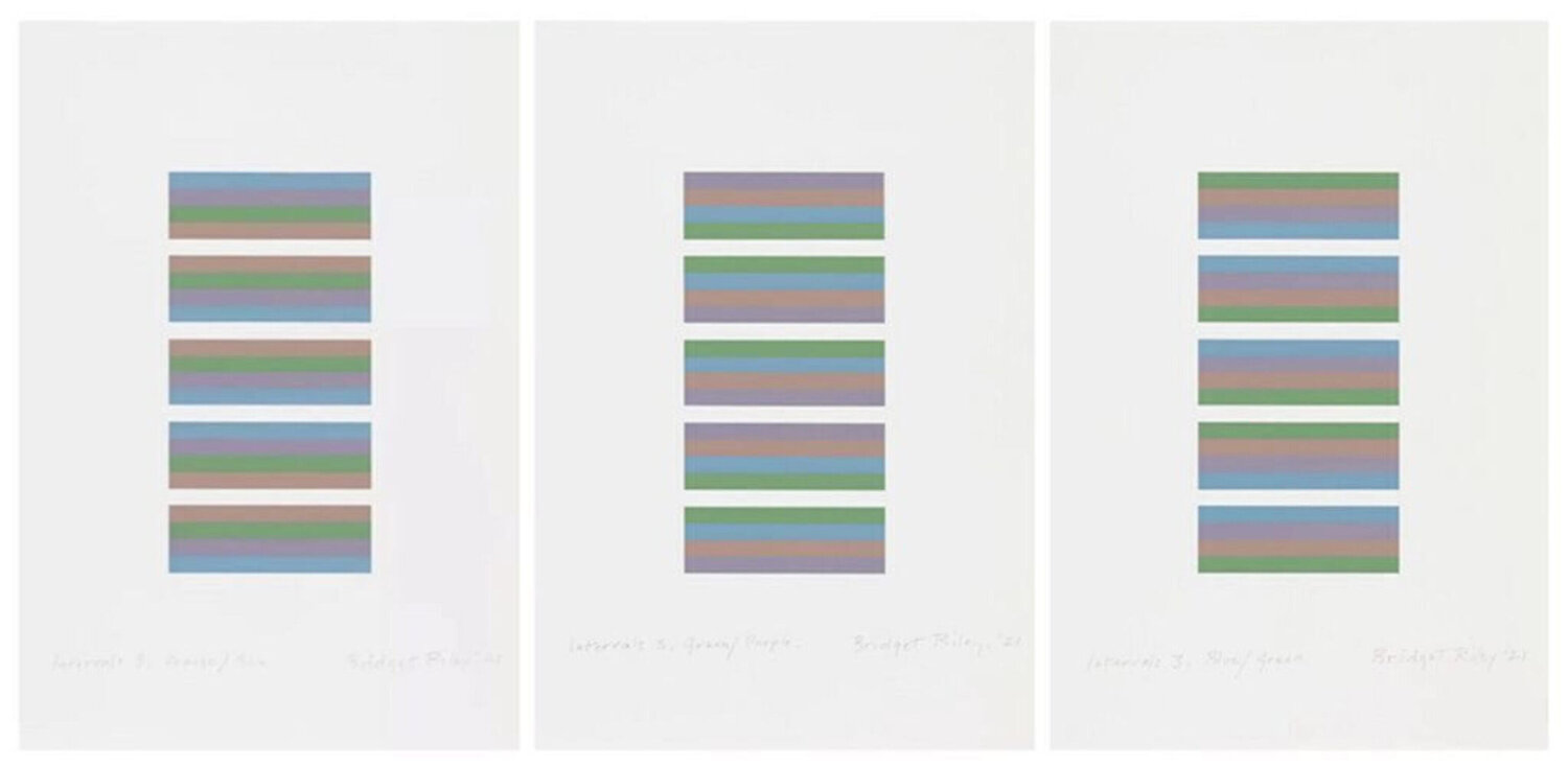 Intervals 3 - The Matching Set of 3 Bridget Riley