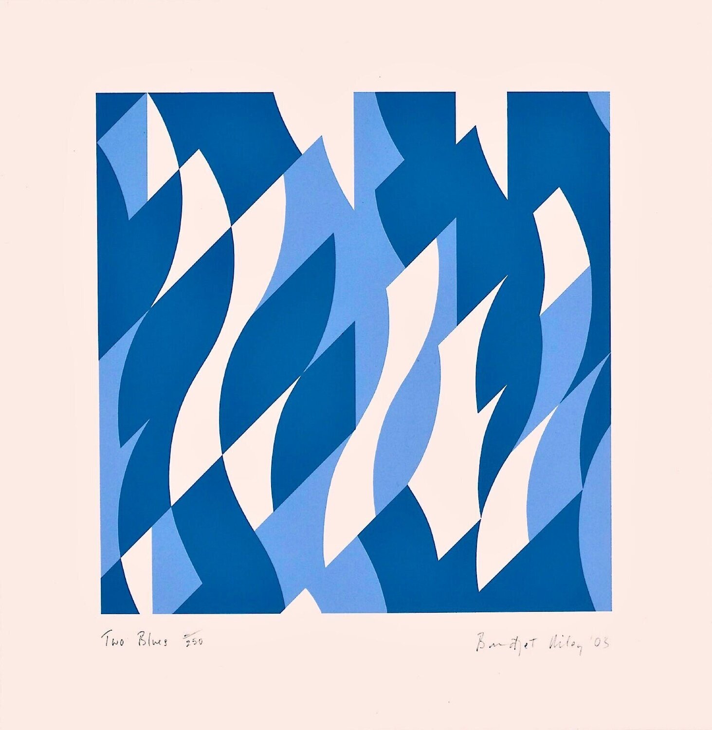 Two Blues Bridget Riley
