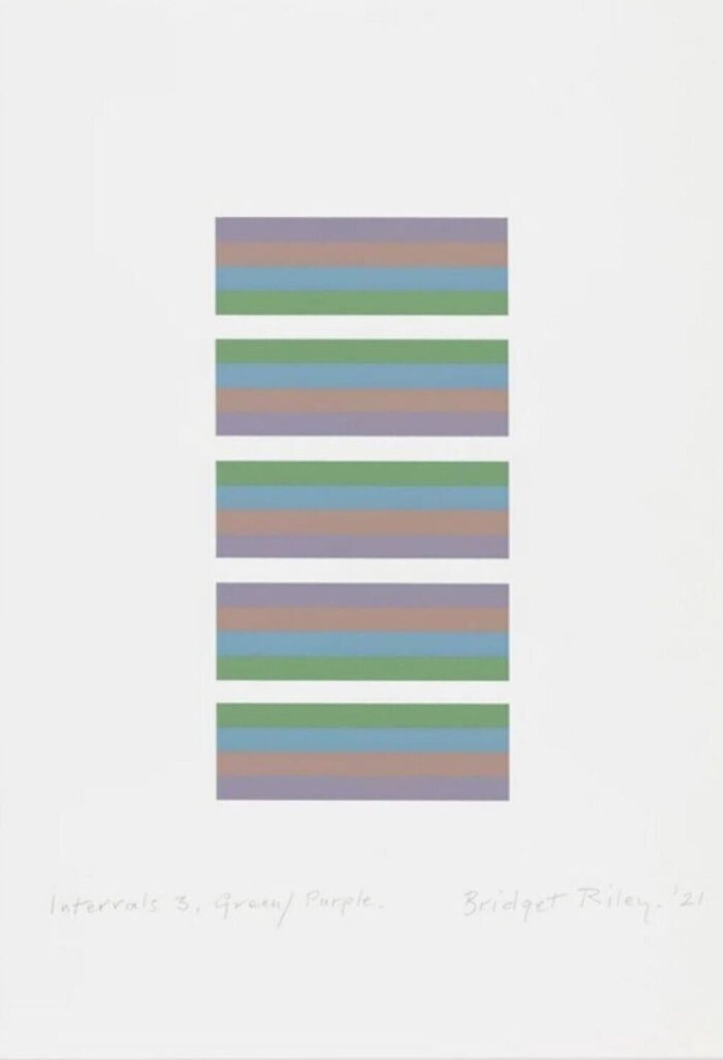 Intervals 3 - Green/Purple Bridget Riley