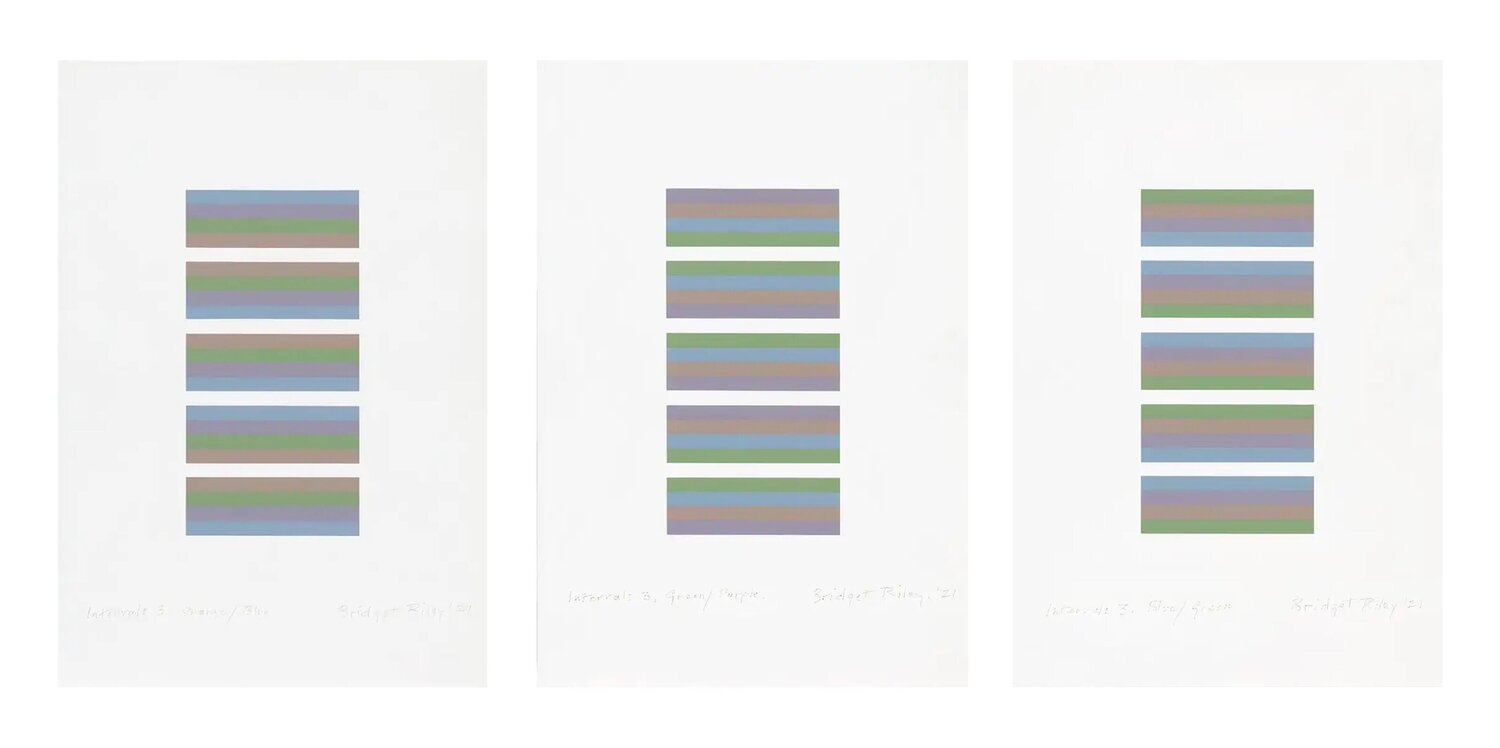 Intervals 3 (Complete Set of 3) Bridget Riley