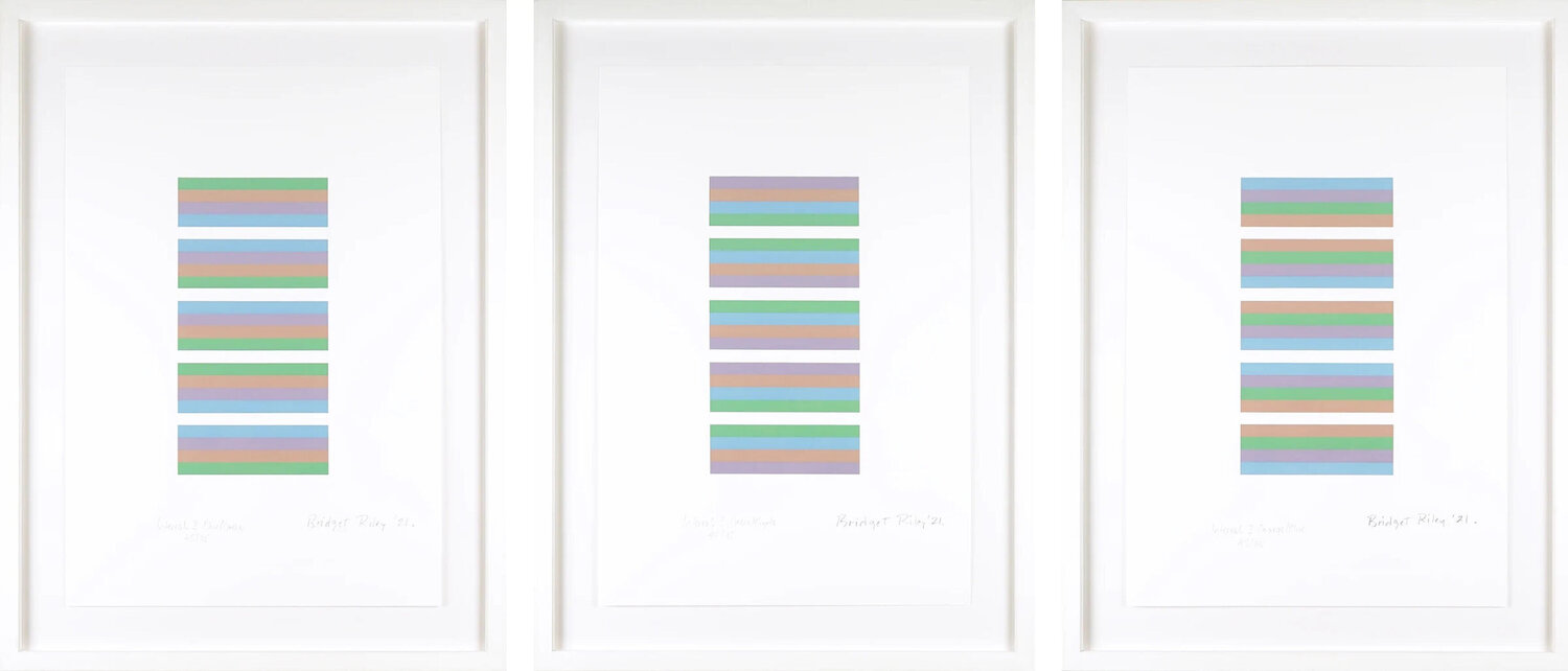 Intervals 3 - Complete set of 3 Bridget Riley
