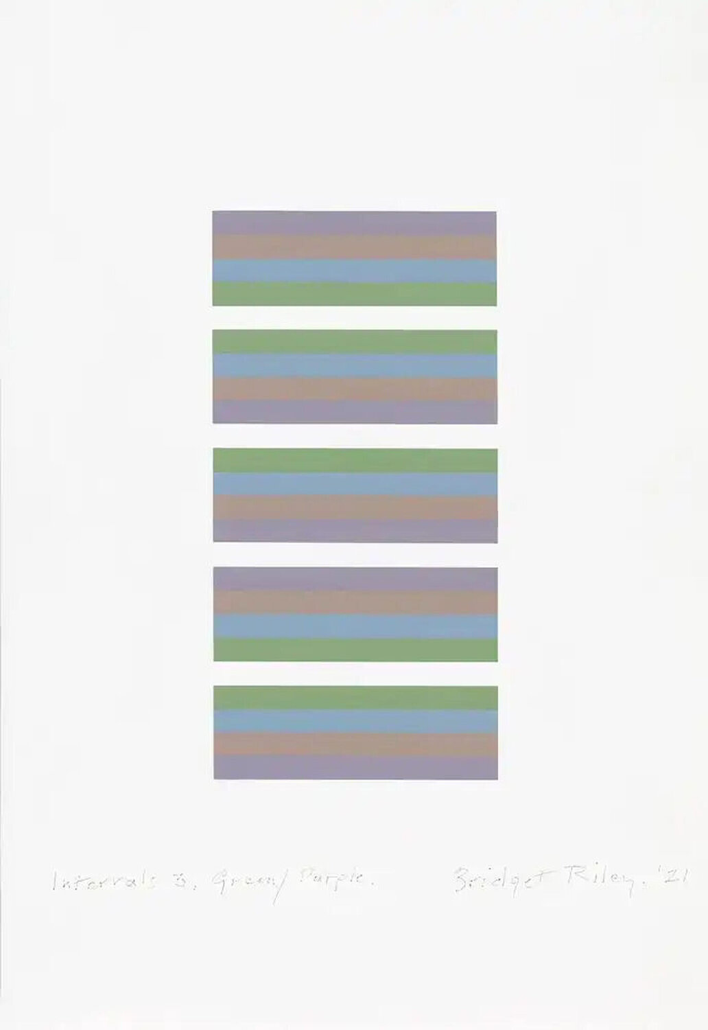 Intervals 3 (Green/Purple) Bridget Riley