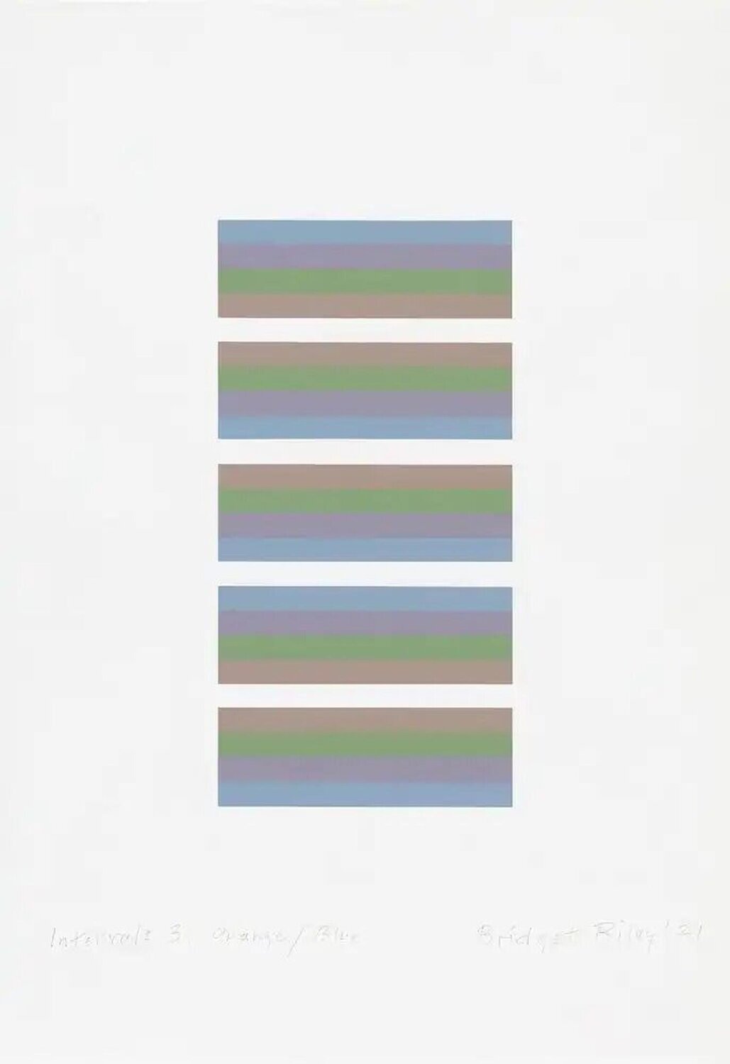 Intervals 3 (Orange/Blue) Bridget Riley