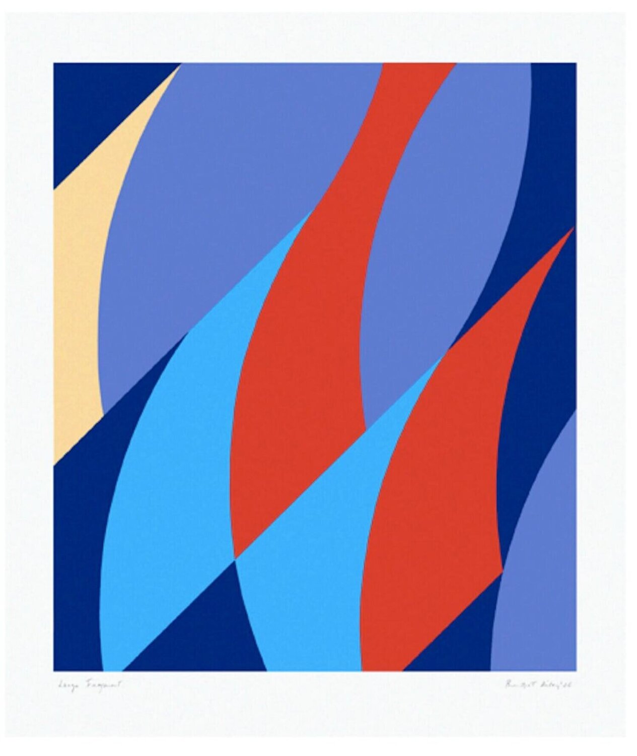 Large Fragment Bridget Riley Druck zu verkaufen