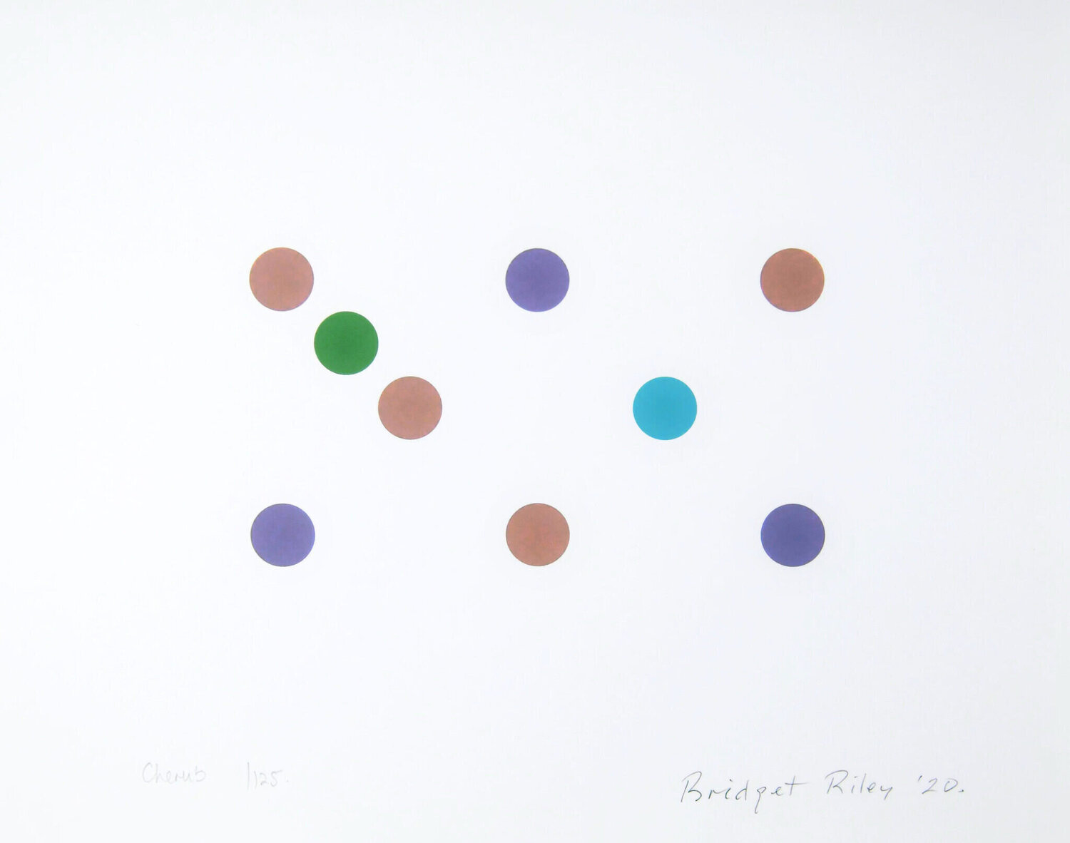 Cherub Bridget Riley Print for sale