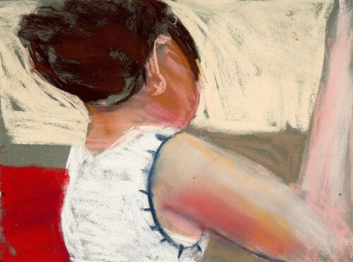 Esme Sewing I van Chantal Joffe, Werk op papier te koop op Singulart