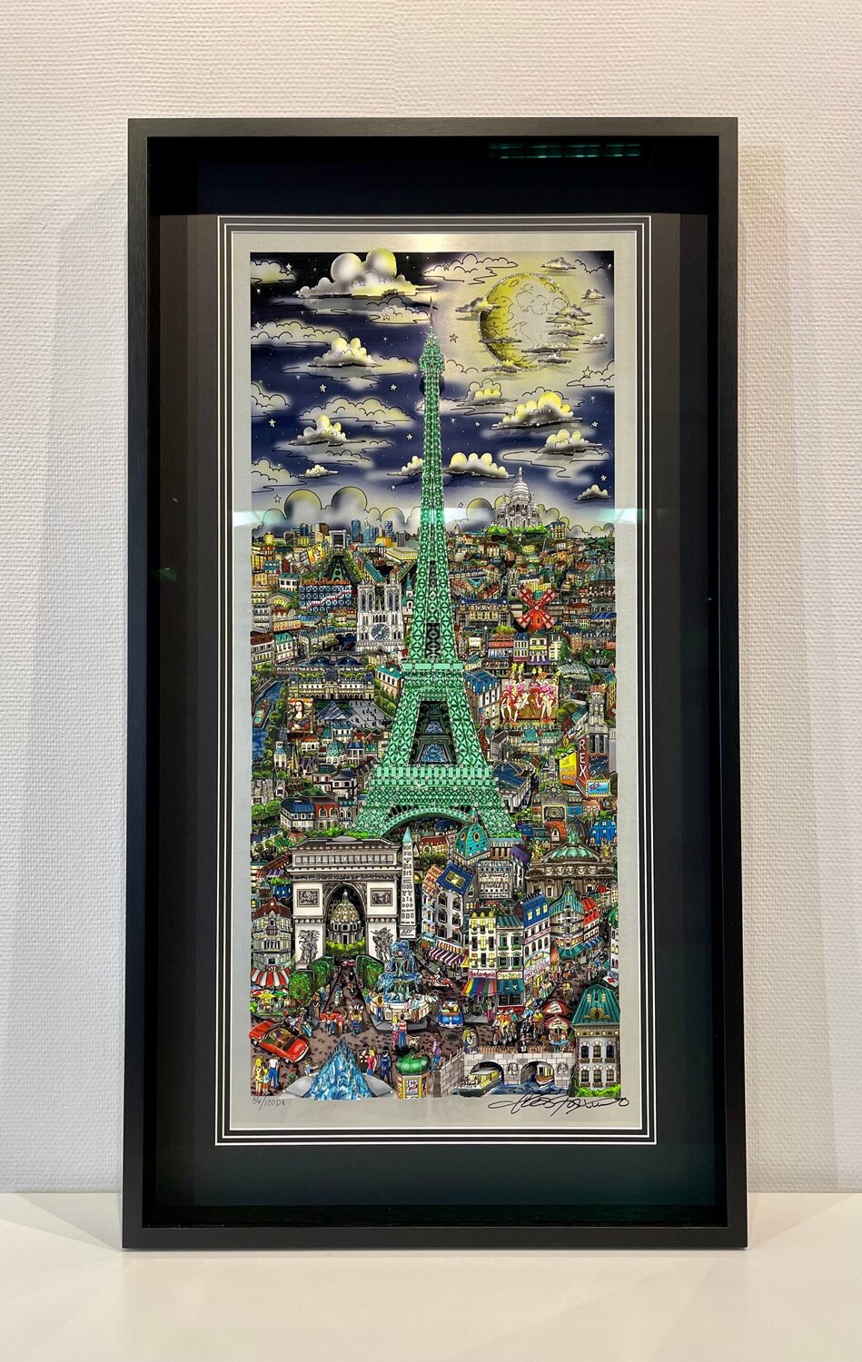 版画　PARIS  12 後藤純男「塔映 月」リトグラフ 絵画買取・販売の小竹美術