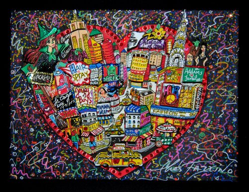 Wickedly Broadway Heart by Charles Fazzino, Painting for Sale on Singulart