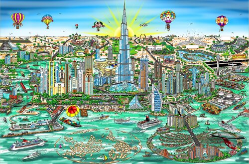The Wonders of Dubai by Charles Fazzino, Work on Paper for Sale on Singulart