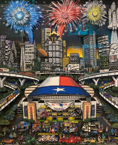 Super Bowl Night in Houston, LI by Charles Fazzino, Other Media for Sale on Singulart