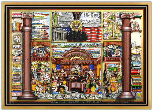 Law and Disorder van Charles Fazzino, Afdruk te koop op Singulart