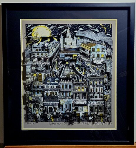 Vampires... The Twilight of New Orleans -Grey by Charles Fazzino, 기타 매체 for Sale on Singulart