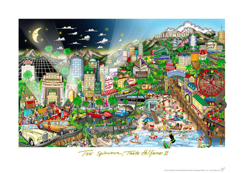 The Splendor That's Hollywood van Charles Fazzino, Werk op papier te koop op Singulart
