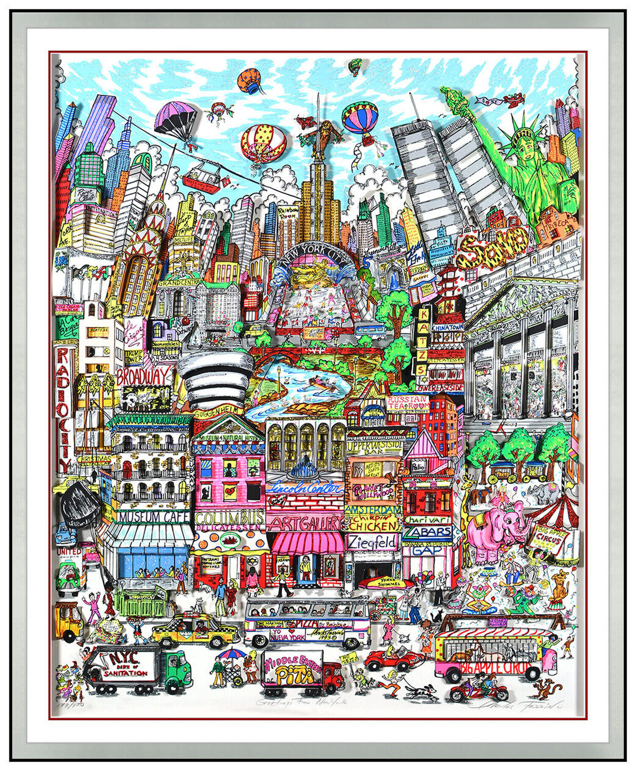 Greetings From New York by Charles Fazzino (N.D) : Print Screen