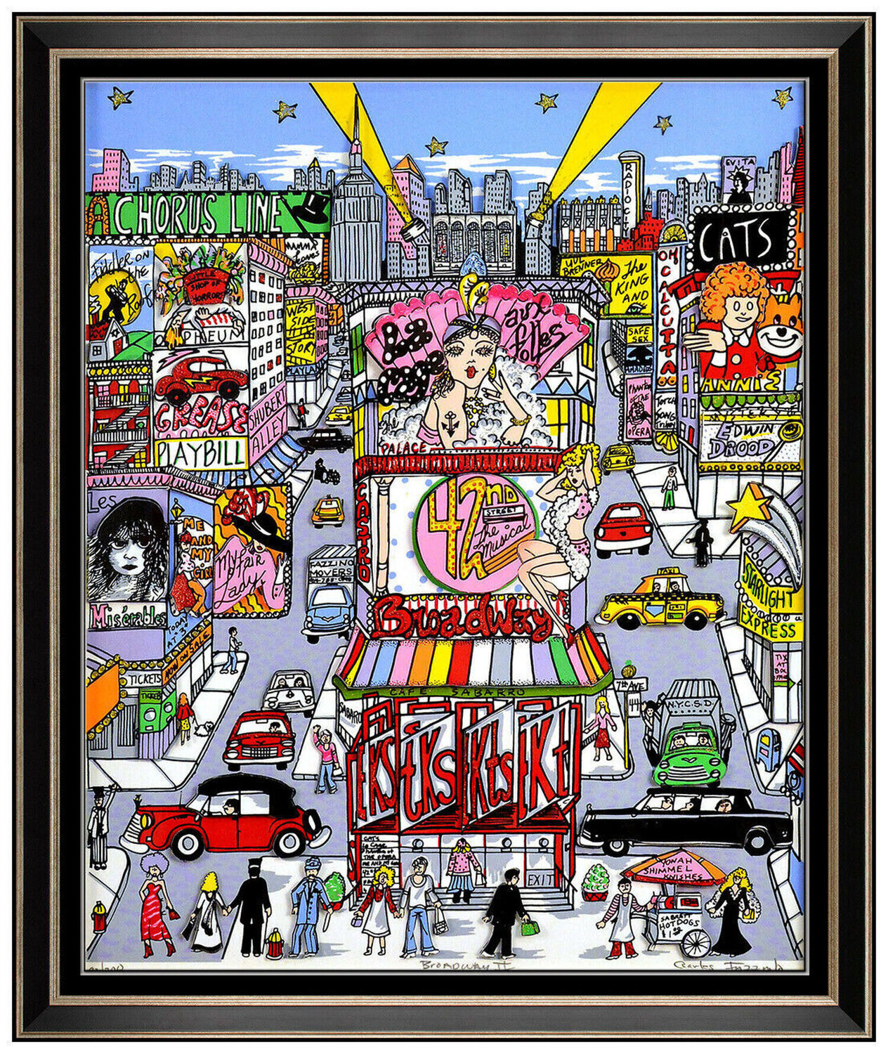 Broadway Charles Fazzino Afdruk te koop