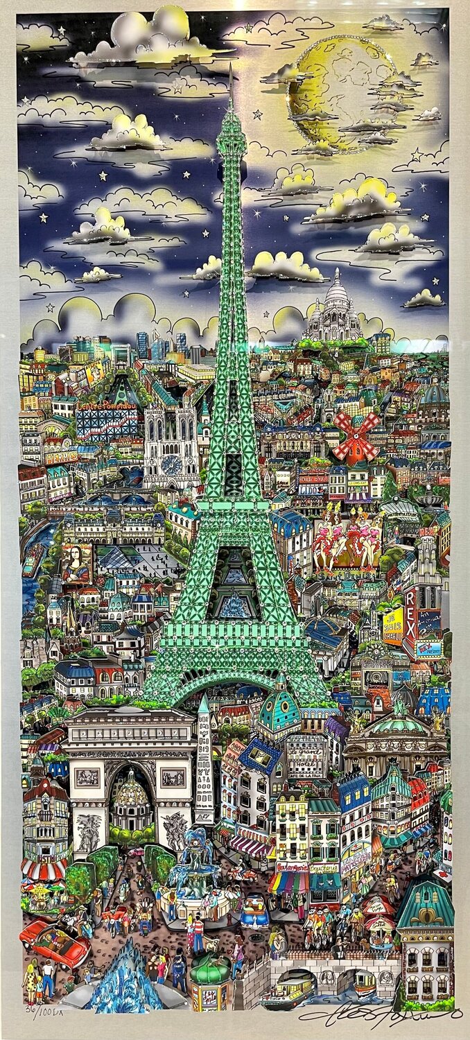 Midnight in Paris by Charles Fazzino (2014) : Print Screen