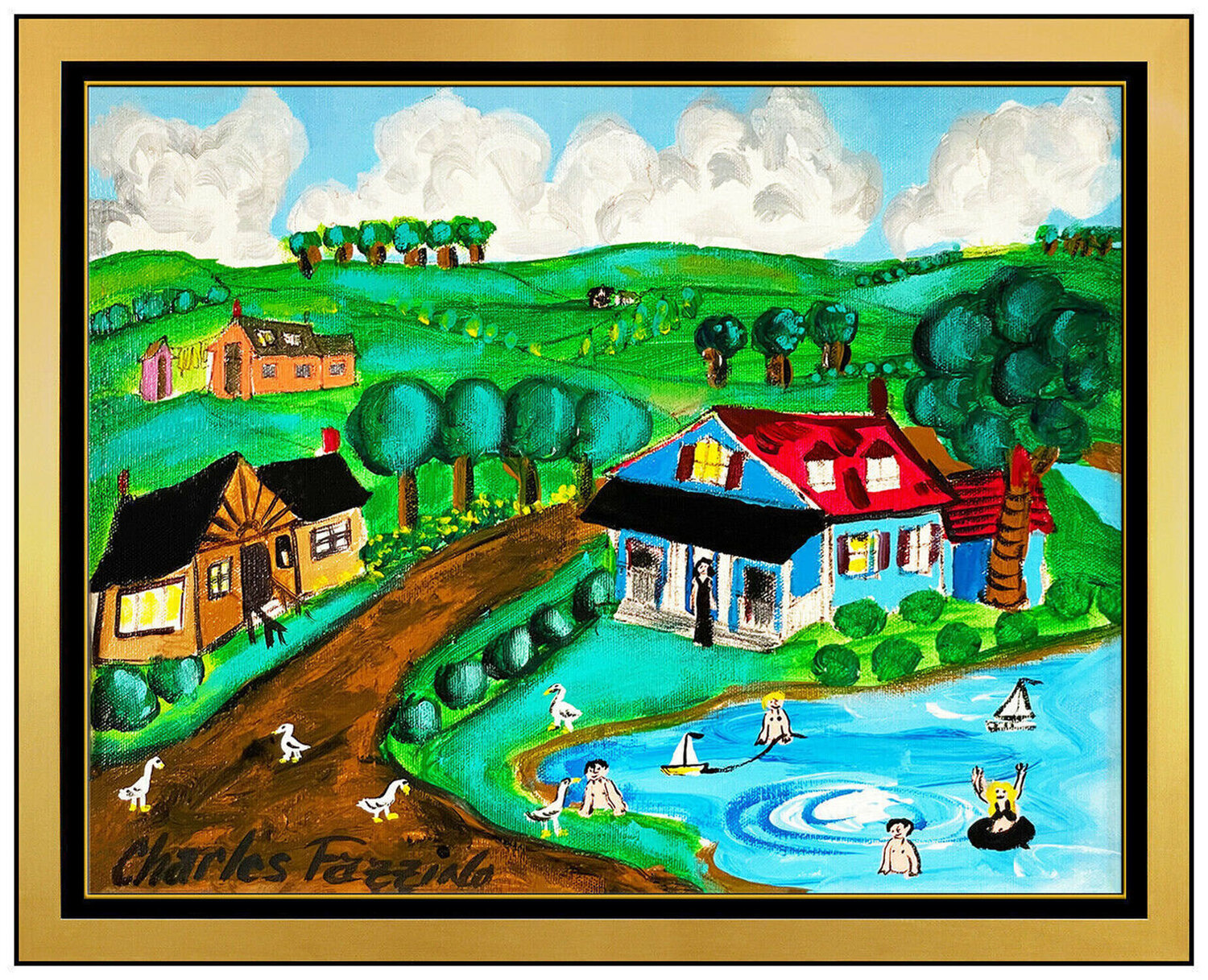 Summer Fun Charles Fazzino Origineel schilderij te koop