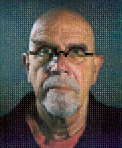 Self-Portrait (Pink T-Shirt) van Chuck Close, Afdruk te koop op Singulart