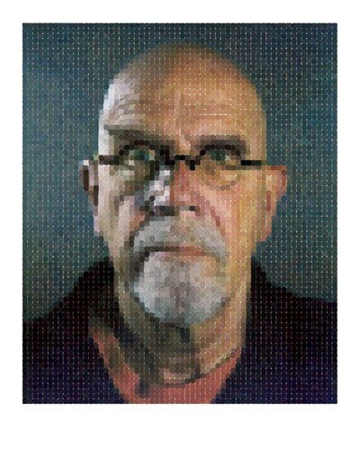 Self-Portrait (Pink T-shirt) van Chuck Close, Afdruk te koop op Singulart