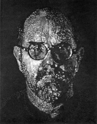 Self-Portrait/Pulp/Pochoir van Chuck Close, Werk op papier te koop op Singulart