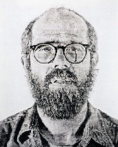Self Portrait/White Ink van Chuck Close, Afdruk te koop op Singulart