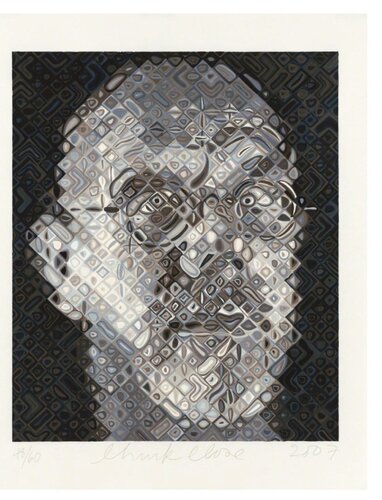 Self-Portrait Woodcut van Chuck Close, Afdruk te koop op Singulart