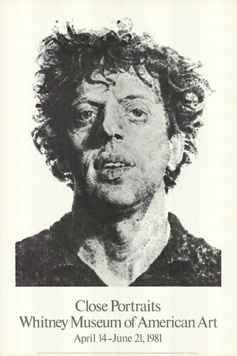 Chuck Close（チャック クロース） ポスター（フレーム含む） Amazon.co.jp: ポスター チャック クロース セルフポートレイト 1991