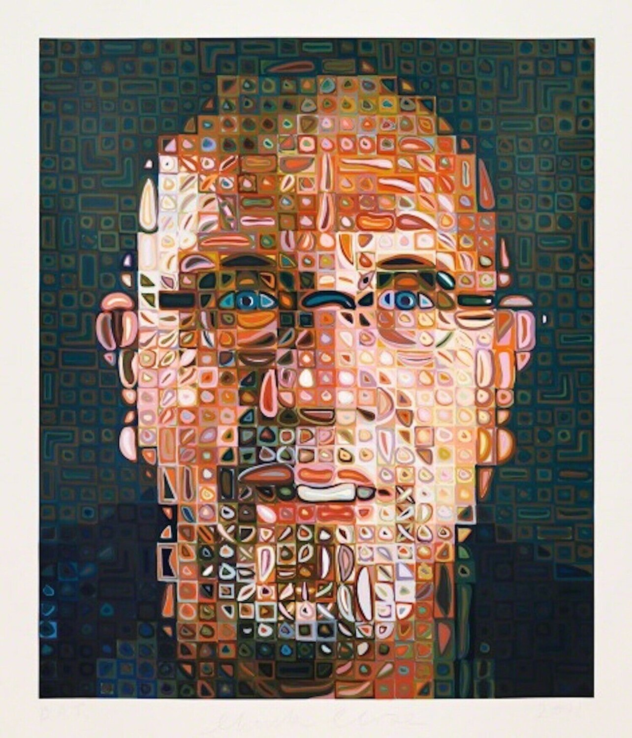 Self-Portrait Screenprint Chuck Close