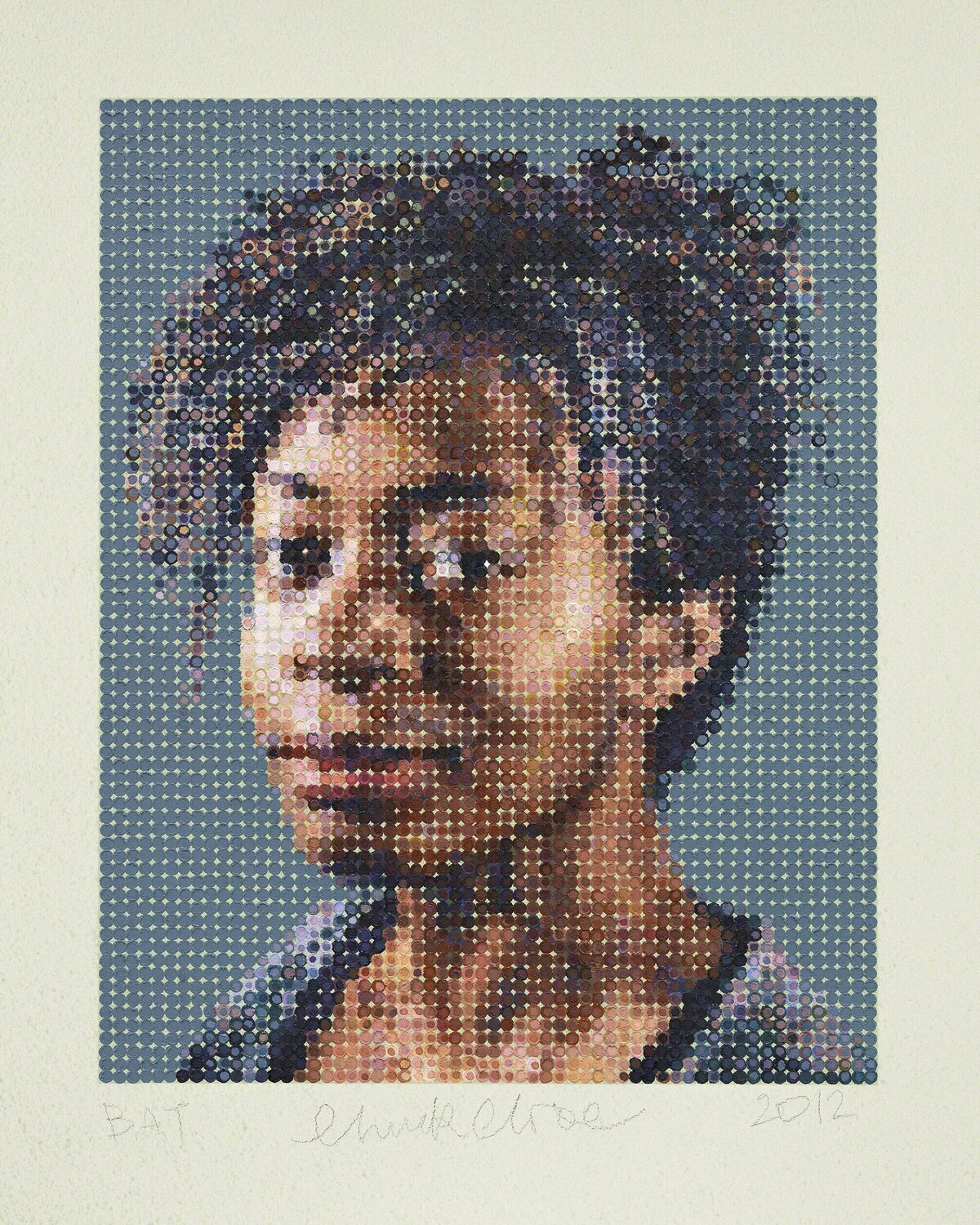 Kara / Felt Hand Stamp Chuck Close