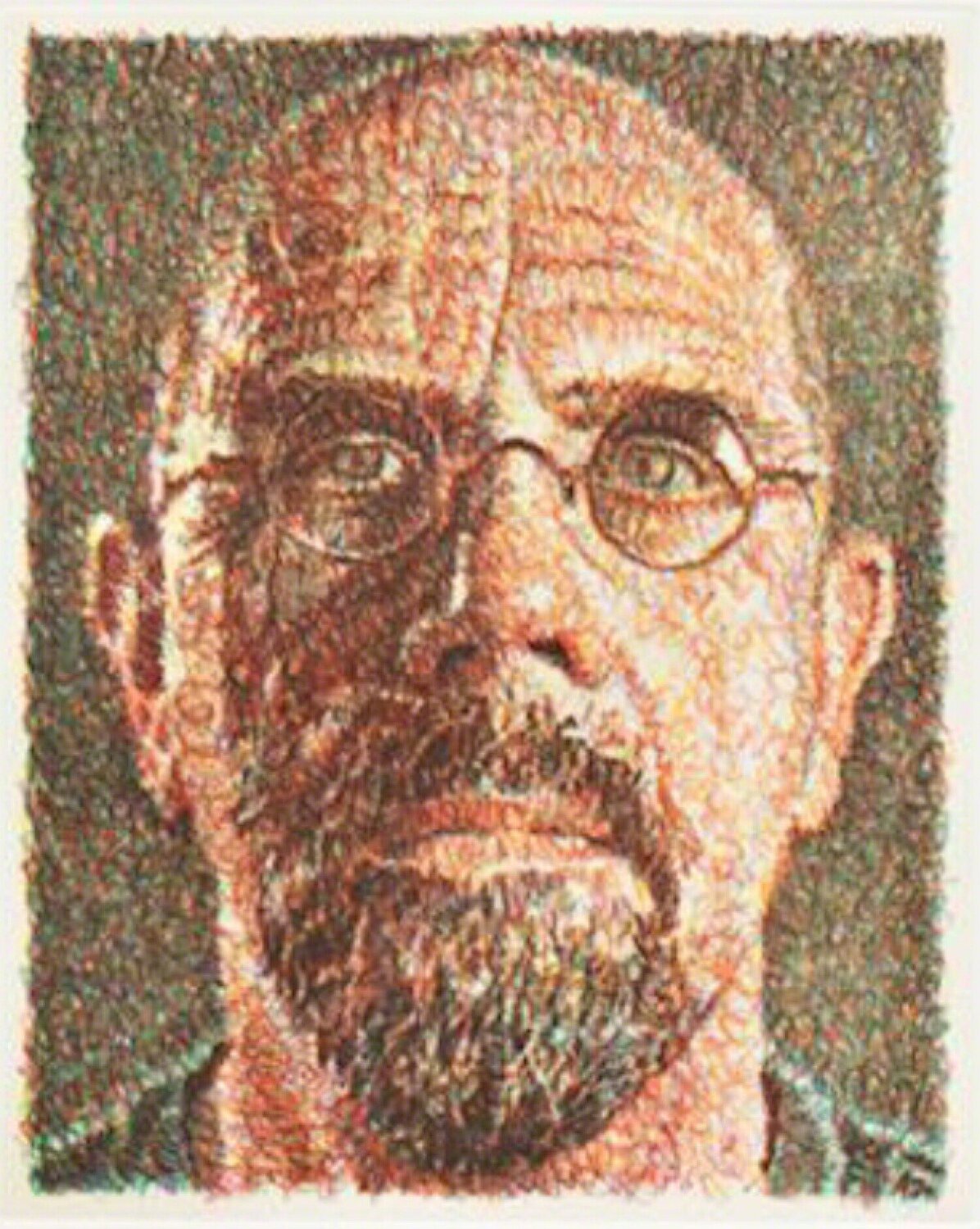 Self Portrait, Scribble Etching Chuck Close