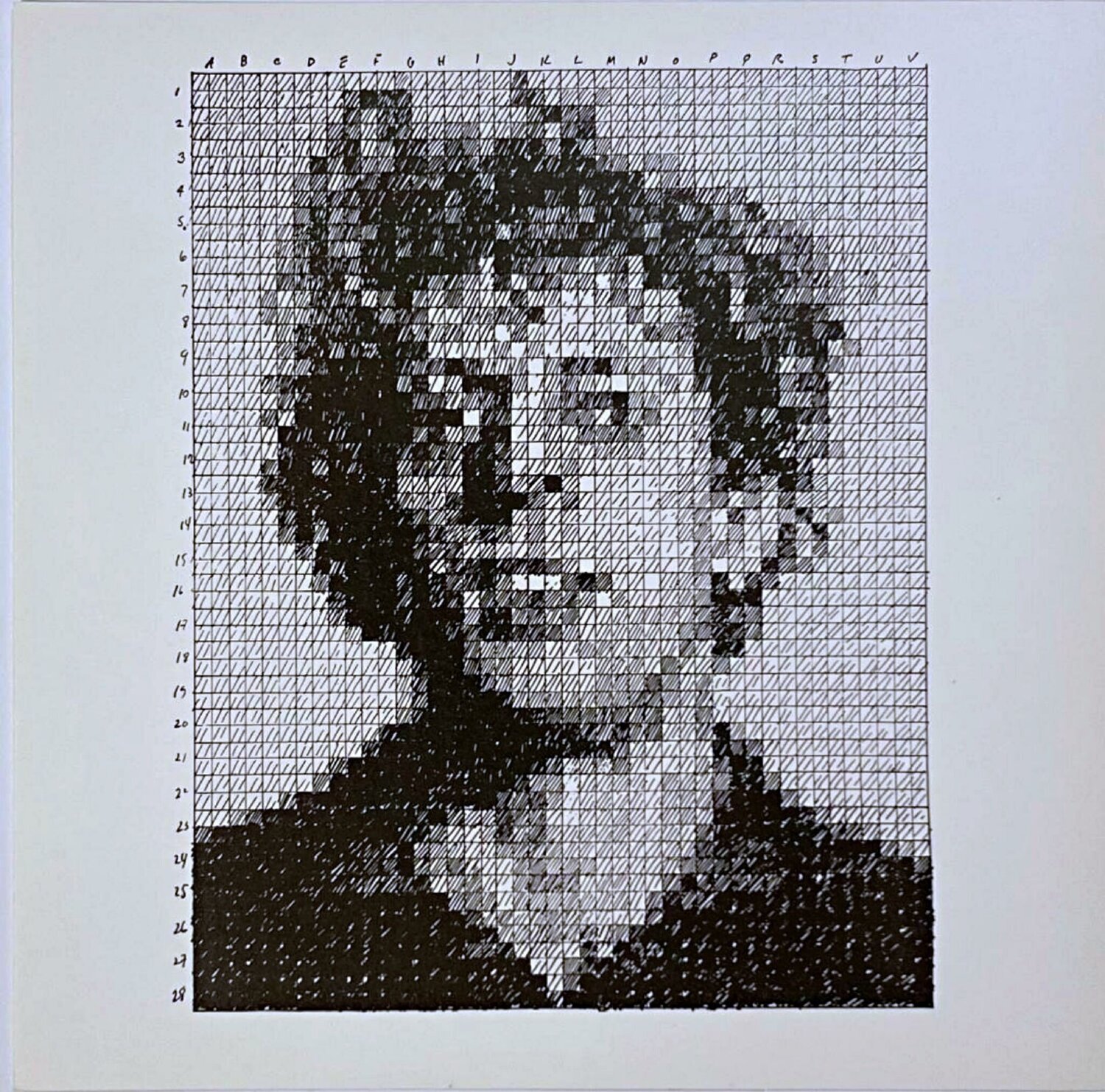 Phil, from the Rubber Stamp portfolio, with the original envelope Chuck Close
