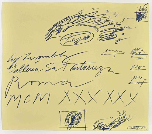 Cy Twombly Exhibition Leaflet - Galleria La Tartaruga 1960 by Cy Twombly, Print for Sale on Singulart