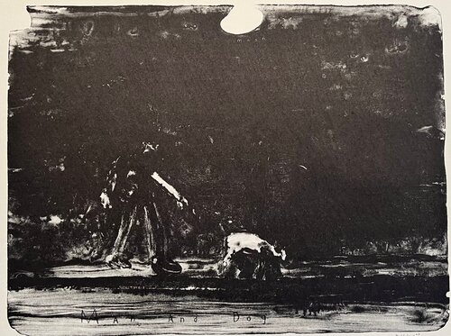 Man and Dog von David Lynch, Druck kaufen auf Singulart