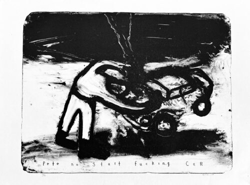 Pete No Start Fucking Car von David Lynch, Druck kaufen auf Singulart