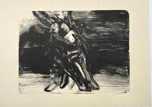 Man and Woman Meet at Night de David Lynch, Impresión a la venta en Singulart