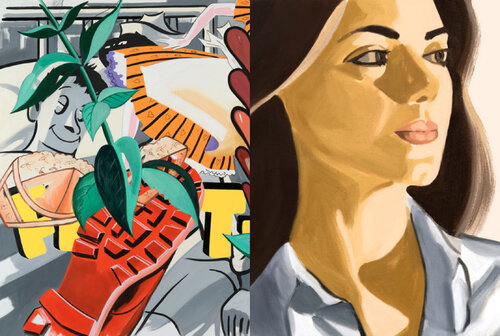 David Salle, Verdiana with hearts van David Salle, Afdruk te koop op Singulart