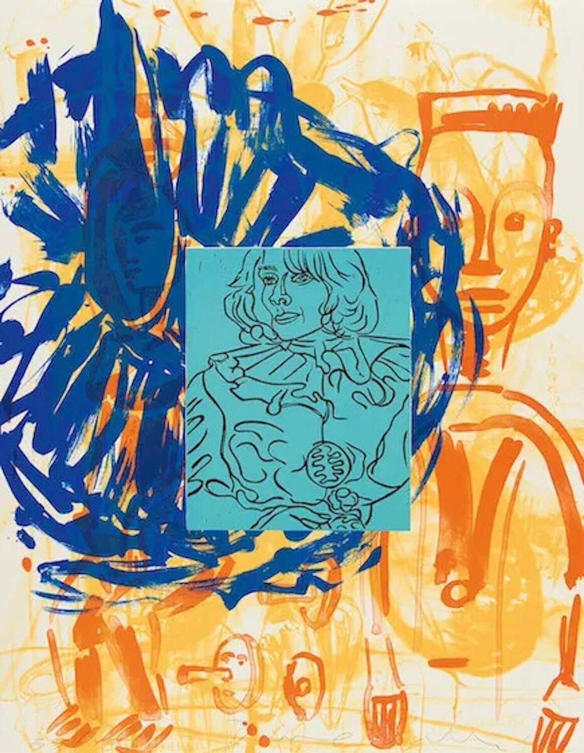 Liveley Iris III David Salle Afdruk te koop