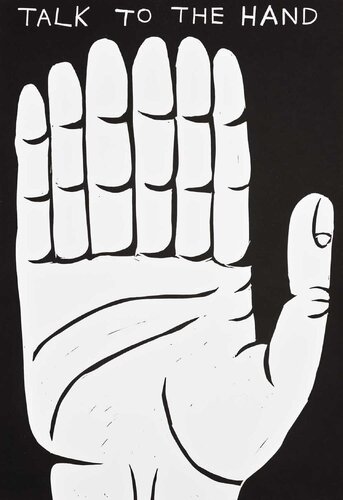 Talk To The Hand di David Shrigley, Stampa in vendita su Singulart