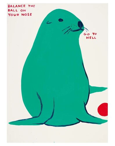 Balance The Ball On Your Nose di David Shrigley, Stampa in vendita su Singulart