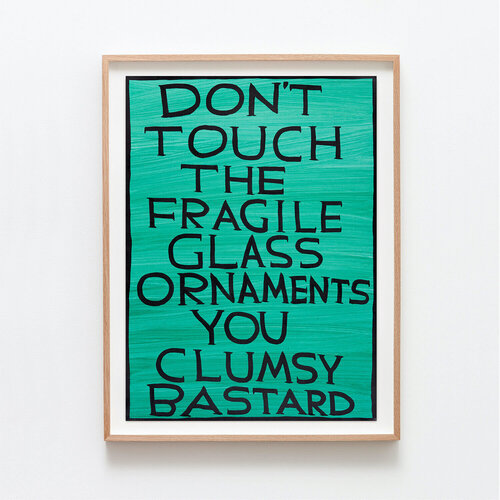 Untitled (Don't touch the fragile glass) di David Shrigley, Opera su carta in vendita su Singulart