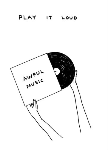 Play it Loud/Awful Music di David Shrigley, Stampa in vendita su Singulart