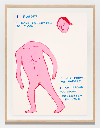 Untitled (I forgot) di David Shrigley, Opera su carta in vendita su Singulart