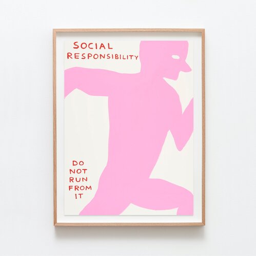 Untitled (Social Responsibility) di David Shrigley, Pittura in vendita su Singulart