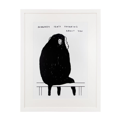 Monkey Isn’t Thinking About You di David Shrigley, Stampa in vendita su Singulart