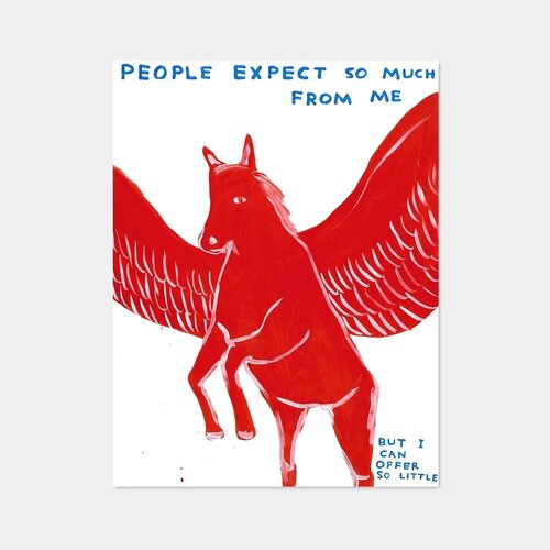 PEOPLE EXPECT SO MUCH FROM ME di David Shrigley, Stampa in vendita su Singulart